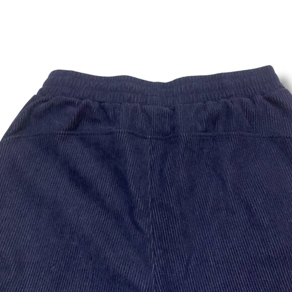 Halara Women’s Pants Blue Corduroy Sz L- Tall Elastic Waist Wide Legs Comfort Lo - Picture 8 of 11